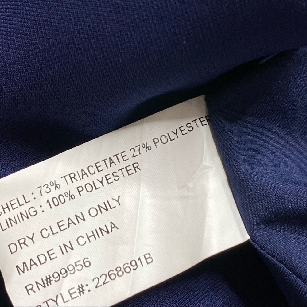 Shoshanna Lombard Navy Blue Mini Ruffle Dress Women’s 6 - Picture 10 of 11